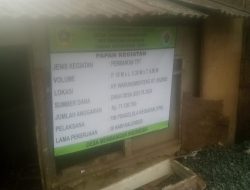 Manfaatkan Dana Desa, Pemdes Warungmenteng Cijeruk Bangun TPT